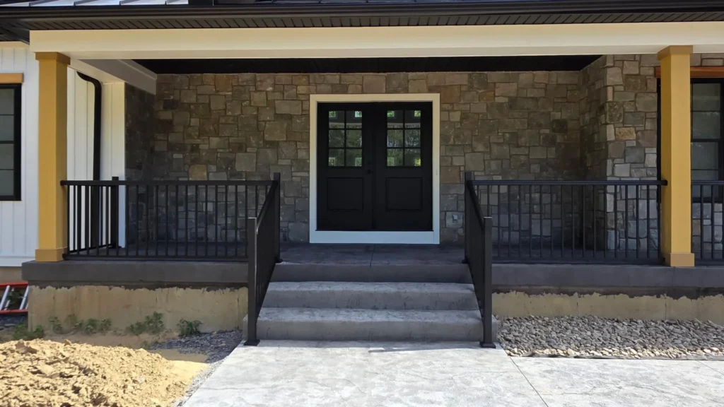 Aluminum ornamental fence installed by Mariaville Fence