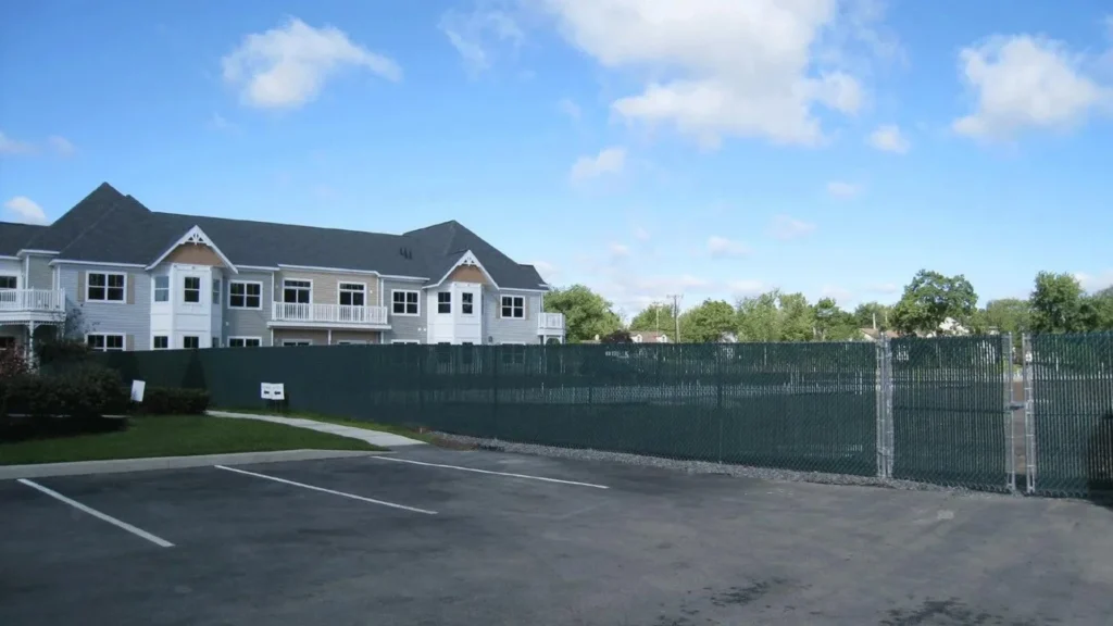 Commercial chain link fencing installed by Mariaville Fence