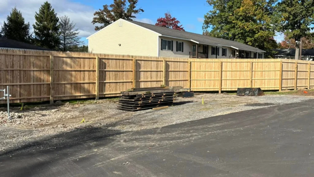 Wood fence installed by Mariaville Fence